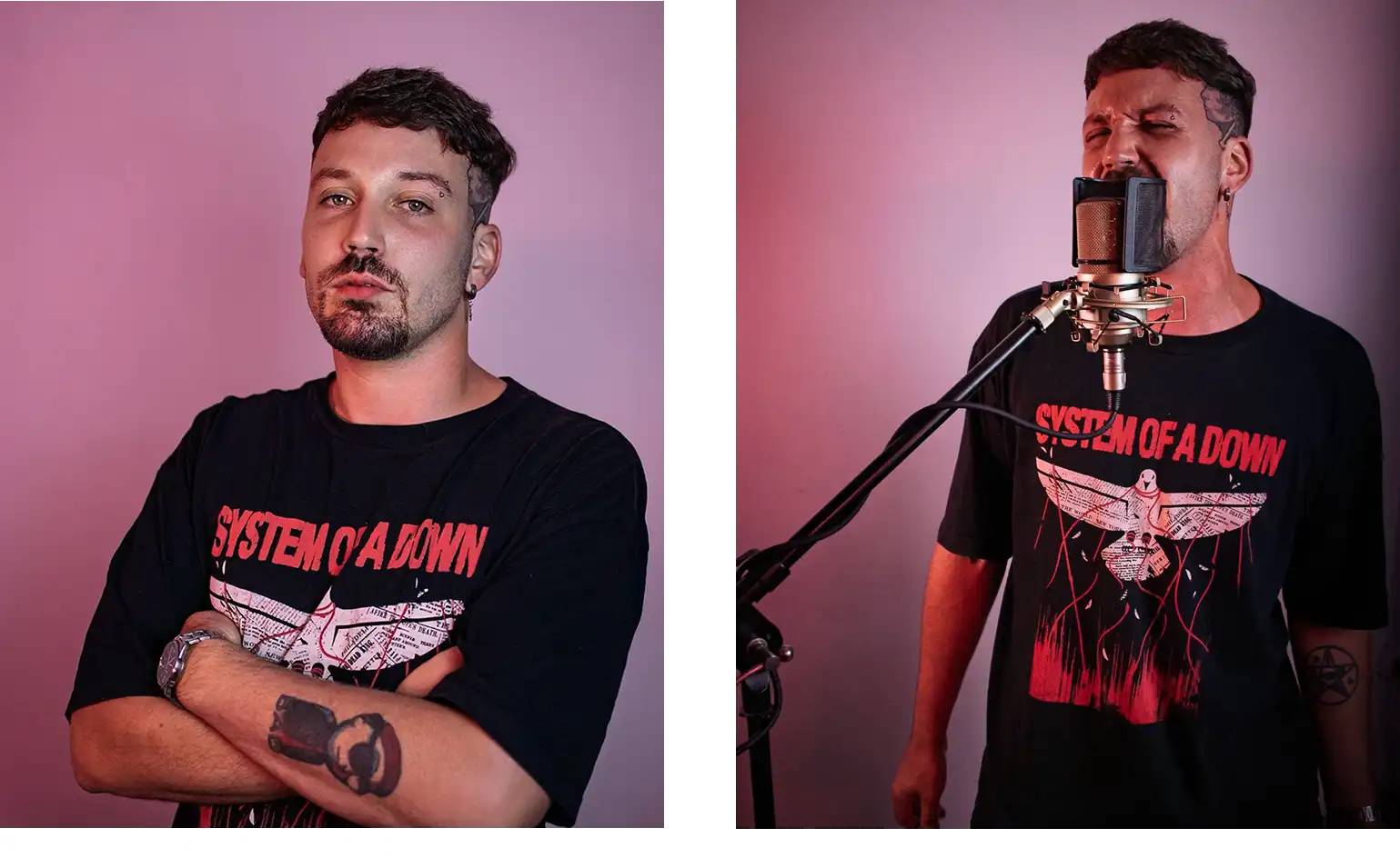 Tabaré en su presentación oficial como vocalista, 2025.